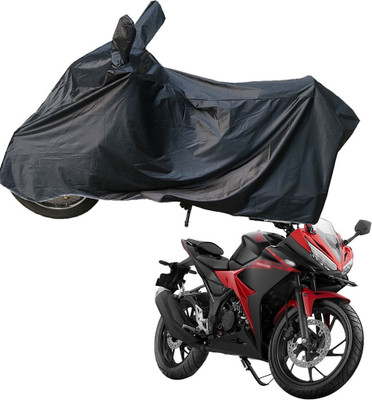 RiderShine Two Wheeler Cover for Honda(CBR 150R, Black)
