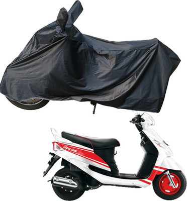 RiderShine Two Wheeler Cover for Mahindra(Rodeo UZO, Black)
