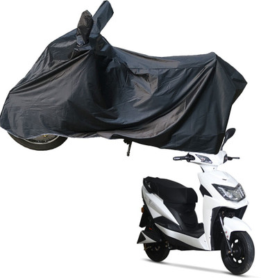 RiderShine Two Wheeler Cover for Techo Electra(Dream Neo, Black)
