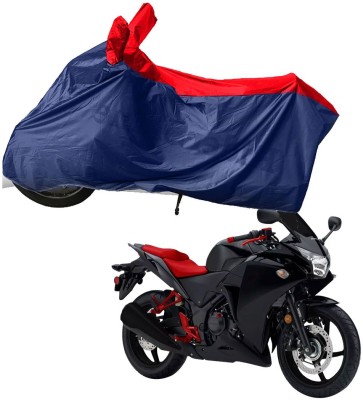 RiderShine Two Wheeler Cover for Honda(CBR 250R, Blue, Red)