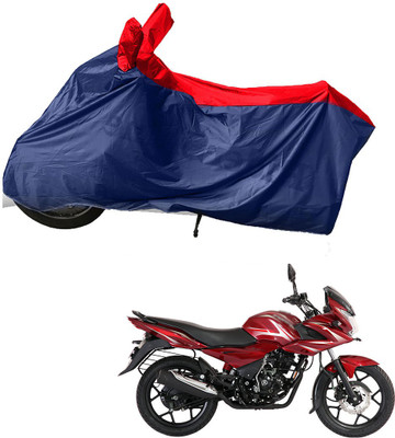 RiderShine Two Wheeler Cover for Bajaj(Discover 150 f, Blue, Red)