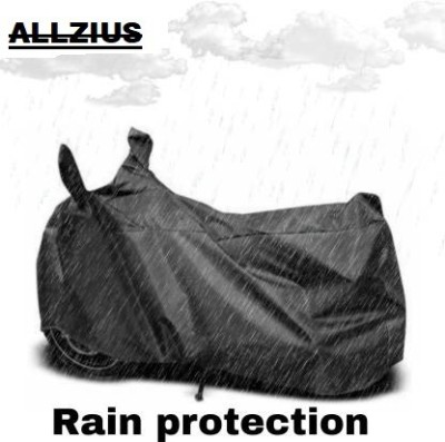 ALLZIUS Waterproof Two Wheeler Cover for Universal For Bike(Splendor I Smart, Black)