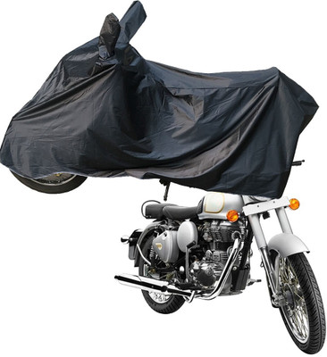 RiderShine Two Wheeler Cover for Royal Enfield(Classic 350, Black)