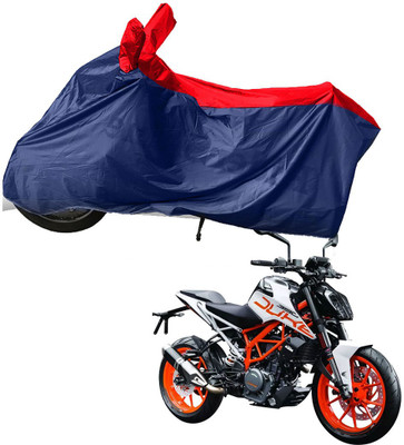 RiderShine Two Wheeler Cover for KTM(Duke 390 ABS, Blue, Red)
