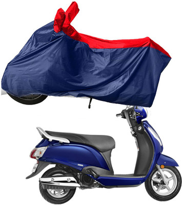 RiderShine Two Wheeler Cover for Suzuki(Access, Blue, Red)