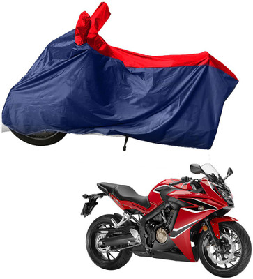 RiderShine Two Wheeler Cover for Honda(CBR 650F, Blue, Red)