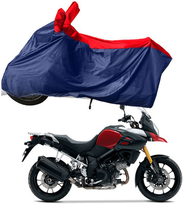 RiderShine Two Wheeler Cover for Suzuki(V Strom 1000, Blue, Red)
