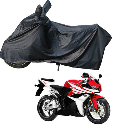 RiderShine Two Wheeler Cover for Honda(CBR 600 RR, Black)