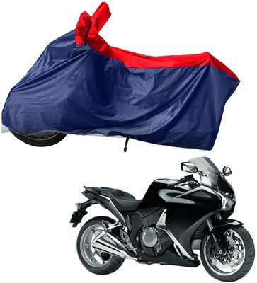 RiderShine Two Wheeler Cover for Honda(VFR 1200F, Blue, Red)