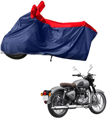 RiderShine Two Wheeler Cover for Royal Enfield(Classic 500, Blue, Red)