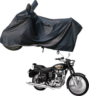RiderShine Two Wheeler Cover for Royal Enfield(Bullet 500, Black)