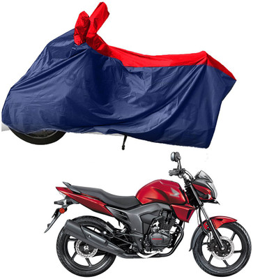 RiderShine Two Wheeler Cover for Honda(CB Trigger, Blue, Red)
