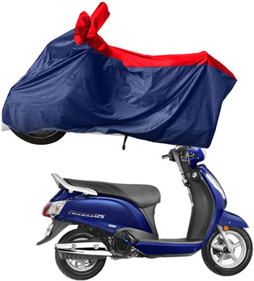 RiderShine Two Wheeler Cover for Suzuki(Access 125, Blue, Red)