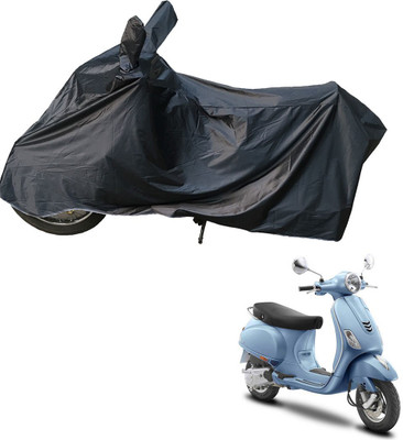 RiderShine Two Wheeler Cover for Vespa(ZX 125, Black)
