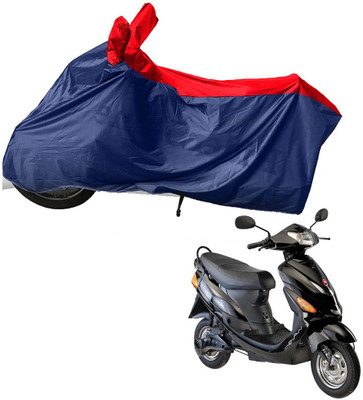 RiderShine Two Wheeler Cover for Hero(Electric Wave Dx, Blue, Red)