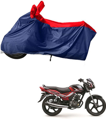 RiderShine Two Wheeler Cover for TVS(Star City Plus, Blue, Red)