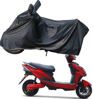 RiderShine Two Wheeler Cover for Techo Electra(Raptor, Black)