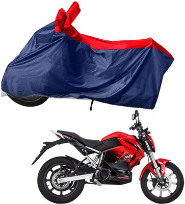 RiderShine Two Wheeler Cover for Revolt(RV 400, Blue, Red)