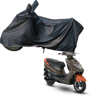RiderShine Two Wheeler Cover for Okinawa(Ridge Plus, Black)