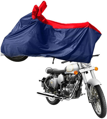 RiderShine Two Wheeler Cover for Royal Enfield(Classic 350, Blue, Red)