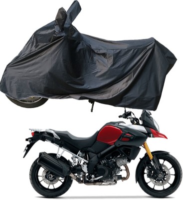 RiderShine Two Wheeler Cover for Suzuki(V Strom 1000, Black)