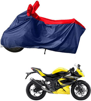 RiderShine Two Wheeler Cover for Kawasaki(Ninja 250, Blue, Red)