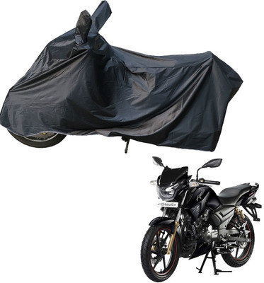RiderShine Two Wheeler Cover for TVS(Apache RTR 180, Black)