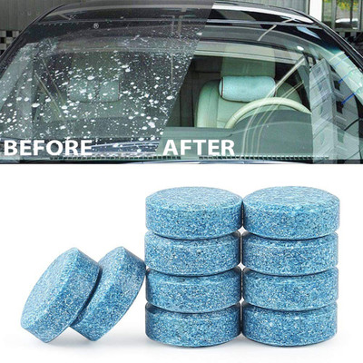 GOLDINKS 10PCS-1Set Car Wiper Glass Cleaning Windshield Wash Cleaner Tablets For Vehicle Tablet Concentrate Vehicle Glass Cleaner(10 g)