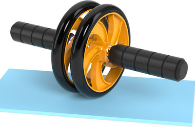 PRO365 Dual Ab Roller for Abs Workouts Home Gym Abdominal Exercise Ab Exerciser(Yellow)