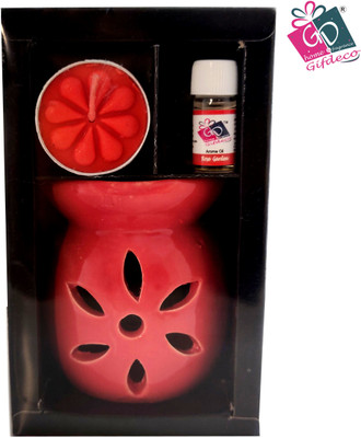 GIFDECO ROSE 3 ML Diffuser Set, Diffuser, Aroma Oil G RED- G-900(3 x 1 Units)
