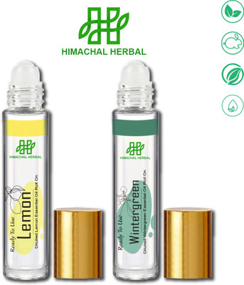 Himachal Herbal Essential Oil Roll on For Lemon + Wintergreen(12 ml)