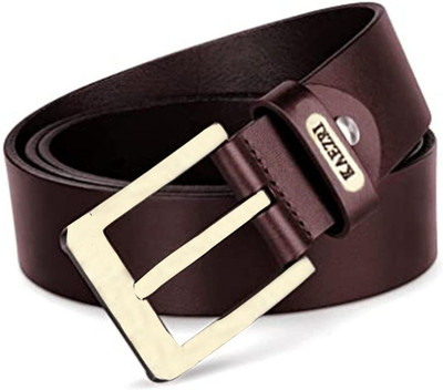 KAEZRI Men Evening, Party, Formal, Casual Brown Genuine Leather Belt