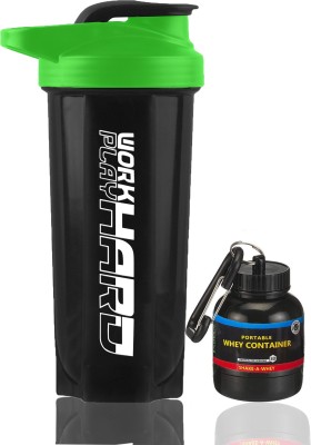 COOL INDIANS Amazing Combo of Gym Shaker and Wheyloader/Funnel|Gym Shaker Bottle 700 ml Shaker(Pack of 2, Green, Black, Plastic)