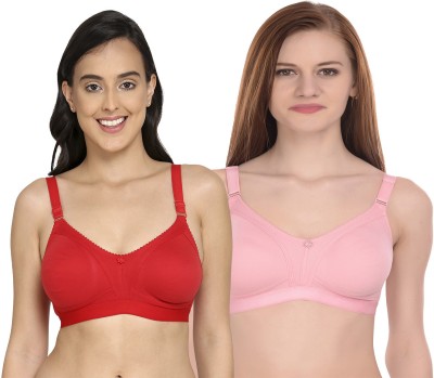 Viral Girl Women T-Shirt Non Padded Bra(Pink, Red)