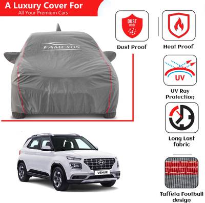 FAMEXON Car Cover For Hyundai Venue (With Mirror Pockets)