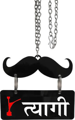 Chanda Creations 3D Acrylic Car Hanging Tyagi in hindi with Hookah Both Side Car Hanging Ornament(Pack of 1)