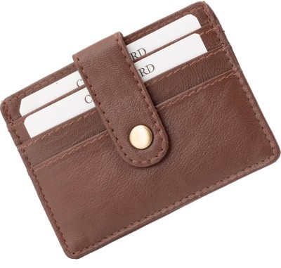 MAESTRA Genuine Leather Business Card Book||Wallet||Credit Card Holder 7 Card Holder(Set of 1, Brown)