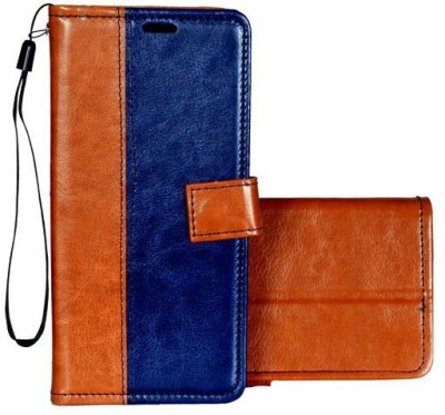 ClickAway Flip Cover for Realme C12 | Narzo 30A | Narzo 20 | C15|Genuine Leather|(Antique Double Shade)(Multicolor, Pack of: 1)