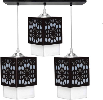 Gojeeva Goj_WoodPlateThali_188 Pendants Ceiling Lamp(Black)