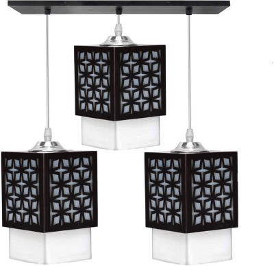 Gojeeva Gojeeva Wooden Plate Thali (Black) Pendants Ceiling Lamp(Black)