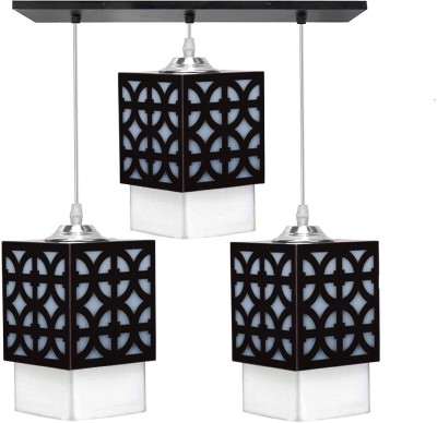 Gojeeva Gojeeva Wooden Plate Thali (Black) Pendants Ceiling Lamp(Black)