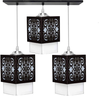 Zuper Gojeeva Wooden Plate Thali (Black) Pendants Ceiling Lamp(Black)