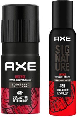 AXE 1 INTENSE BODY SPRAY DEODORANT 150ML AND 1 INTENSE BODY PERFUME 122ML FOR MEN Body Spray  -  For Men(272 ml, Pack of 2)