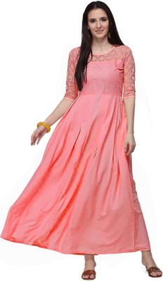 Vastani Enterprise Straight Gown(Pink)