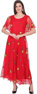 PREEGO Women Maxi Red Dress