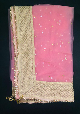 CLOTHVERSE Net Embroidered Women Dupatta