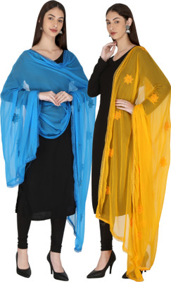 DIAMO Chiffon Embroidered Women Dupatta