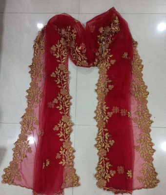 MVFASHIONHUB Net Embroidered Women Dupatta
