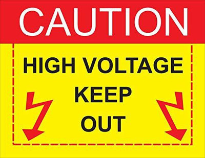GOODPRINTZONE CAUTION
High voltage keep out Emergency Sign