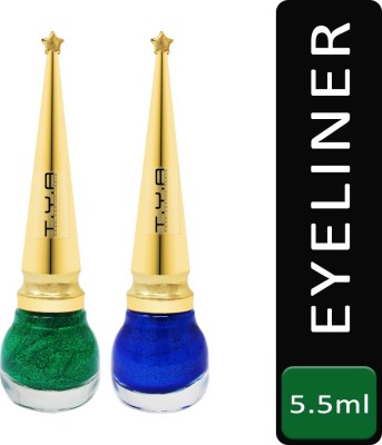 TYA Good Choice India Eye Liner, Water Resistant, Long-Lasting, (ELNR102) 11 ml(Green, Blue)